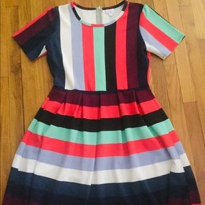 Lularoe Amelia Colorful Stripes 2xl